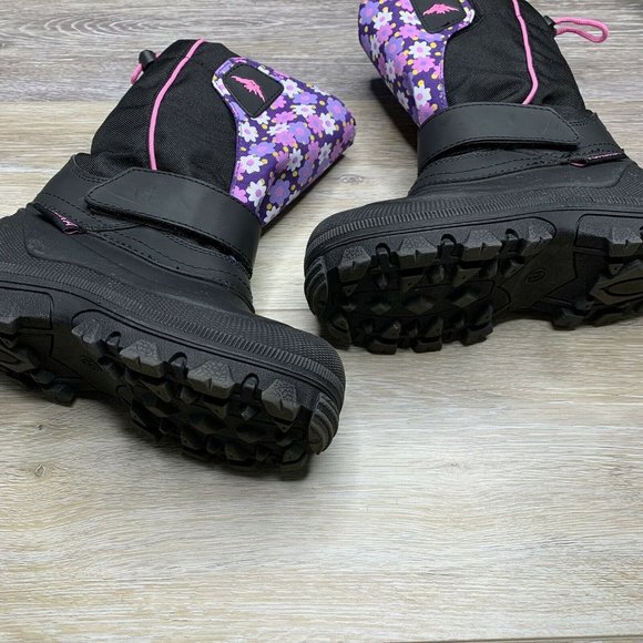 Tundra Girls Purple Black Snow Boots Size 13 Quebe - Picture 2 of 9